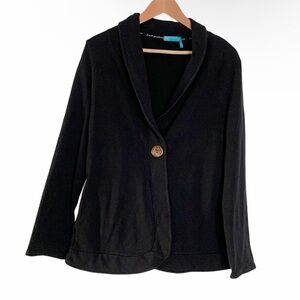 Fresh Produce One Button Knit Black Blazer SZ M